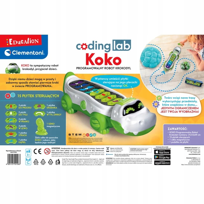KOKO Programowalny Robot Krokodyl CLEMENTONI Nazwa Koko