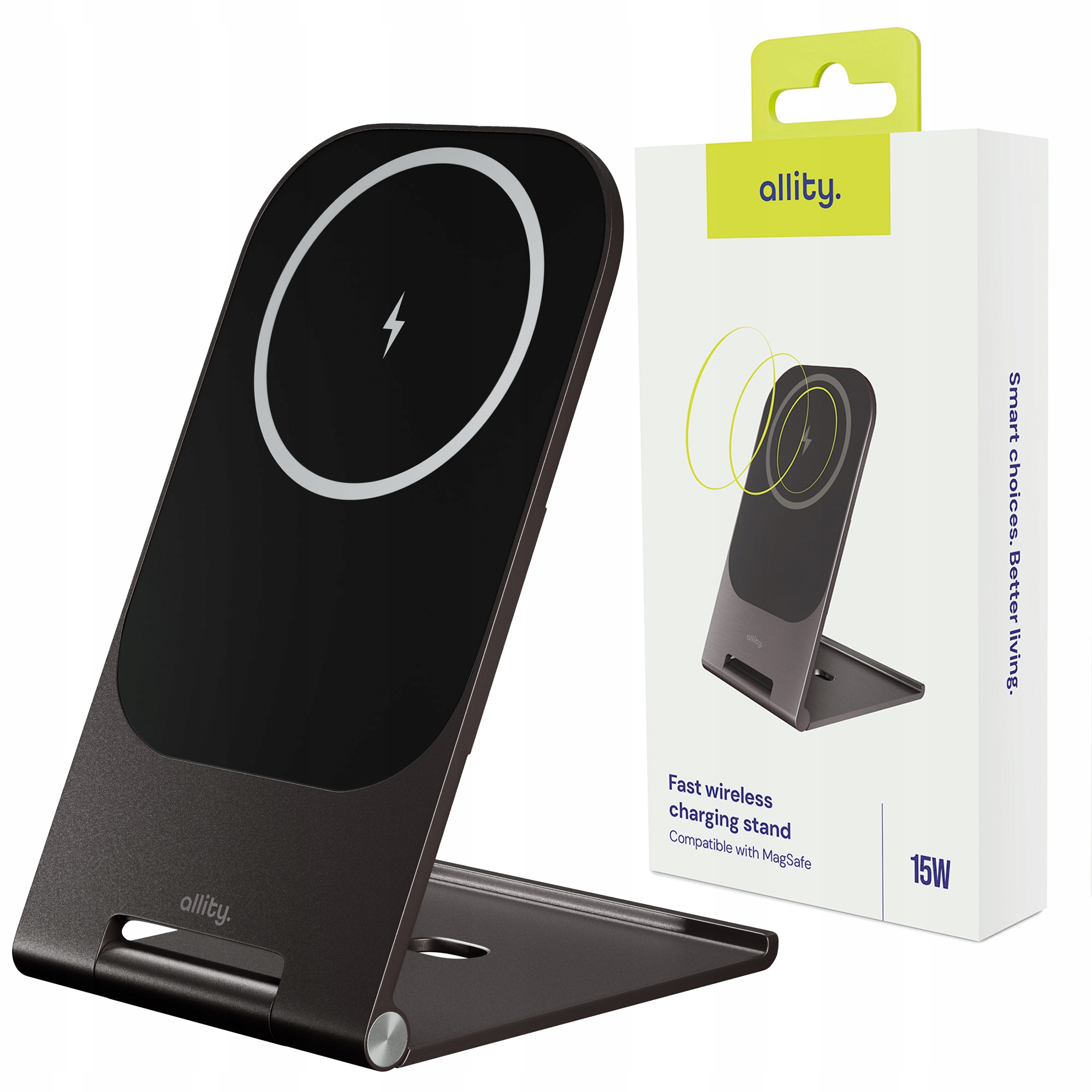 Allity ładowarka indukcyjna MagSafe bezprzewodowa 2w1do telefonu 20W +kabel