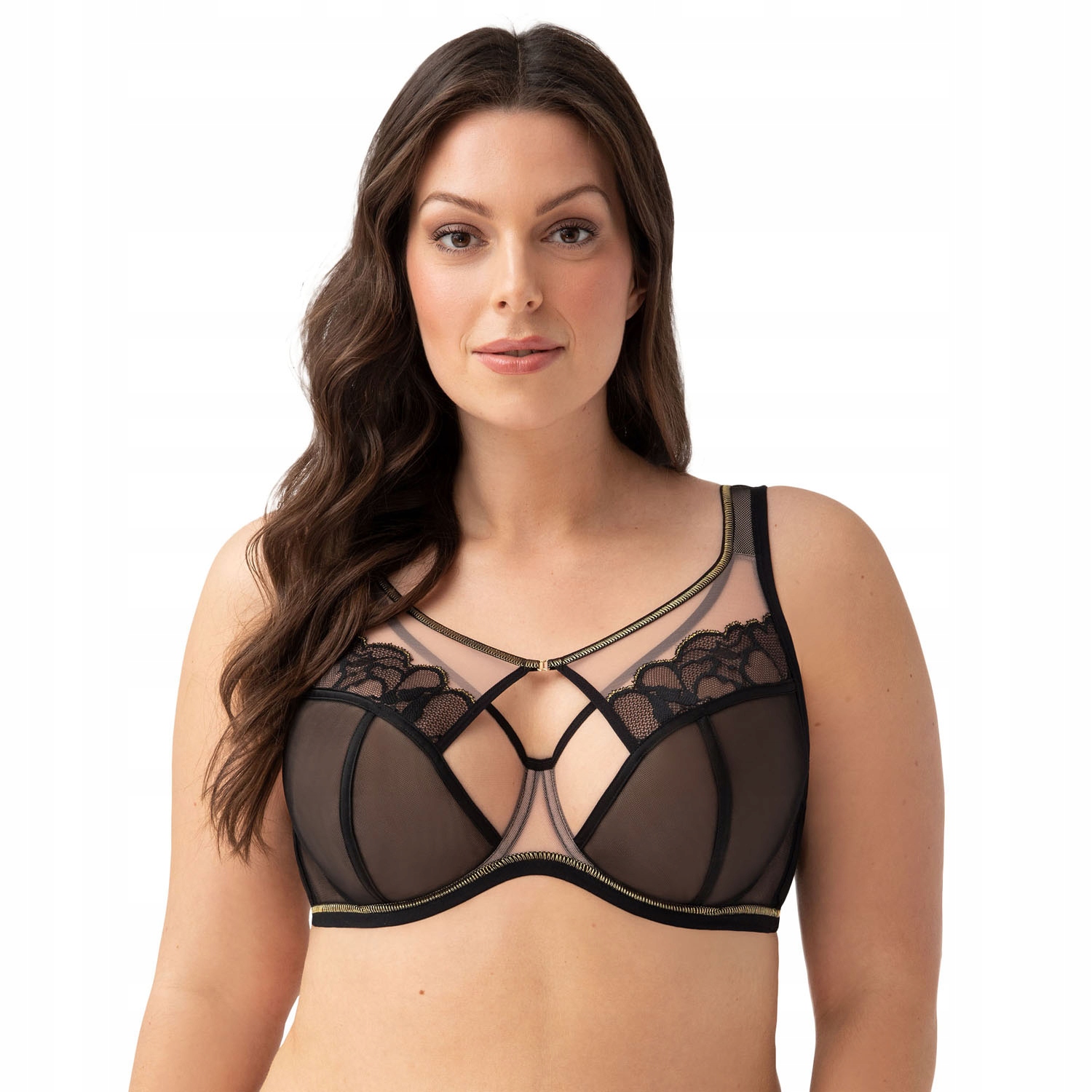 Gorsenia K758 Saanvi czarny Biustonosz Miękki 65J