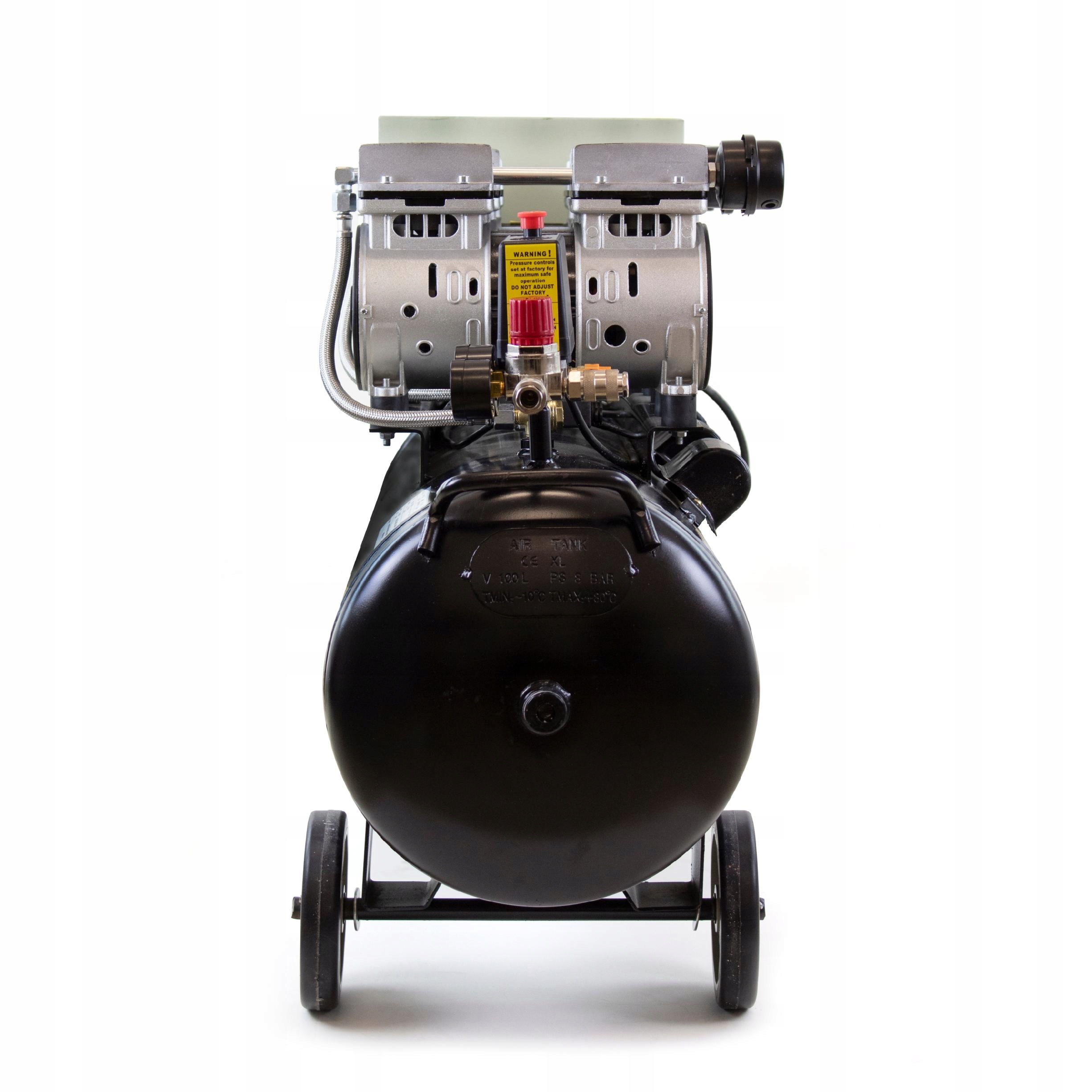 Kompresor BEZOLEJOWY sprężarka 10 BAR 100L 230V 1,65kW 550l/min CICHA PRACA Model SLSG-100L