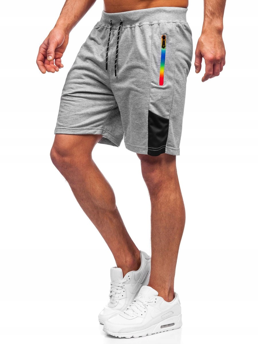 

Krótkie Spodenki Dresowe Szare KS2559 Denley_xl