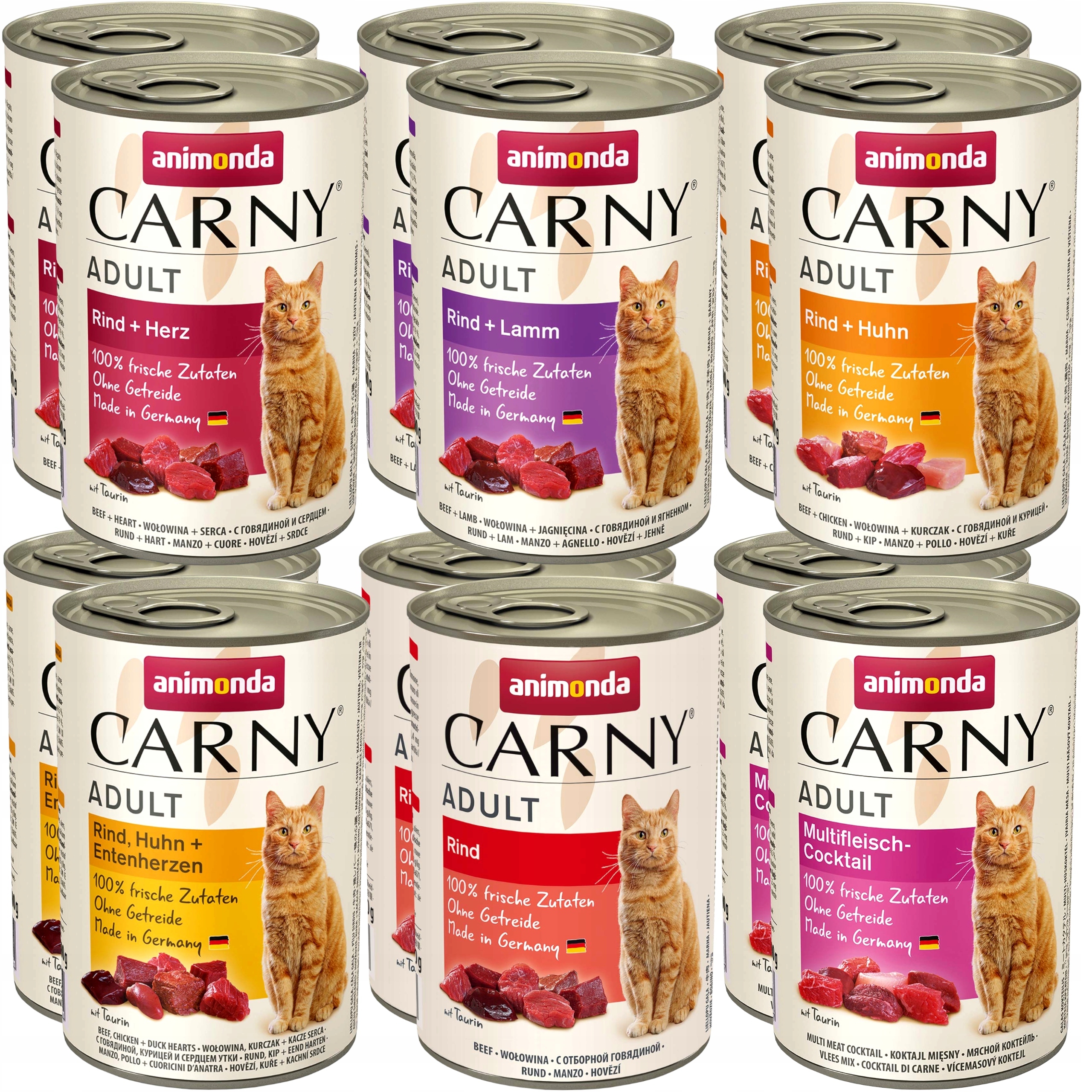 Levně Animonda Carny Adult krmivo pro kočky MIX Chutí 12x400g