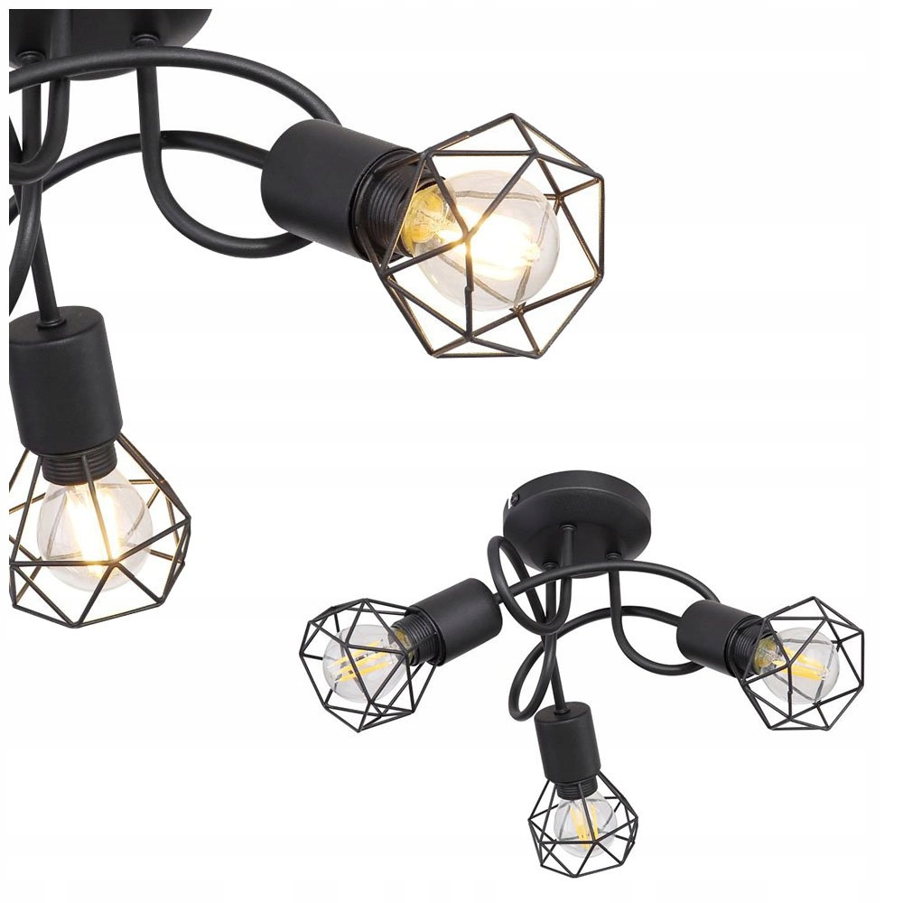 Stropní svítidlo Xara I černá 3xE14 Globo Lighting je profesionální