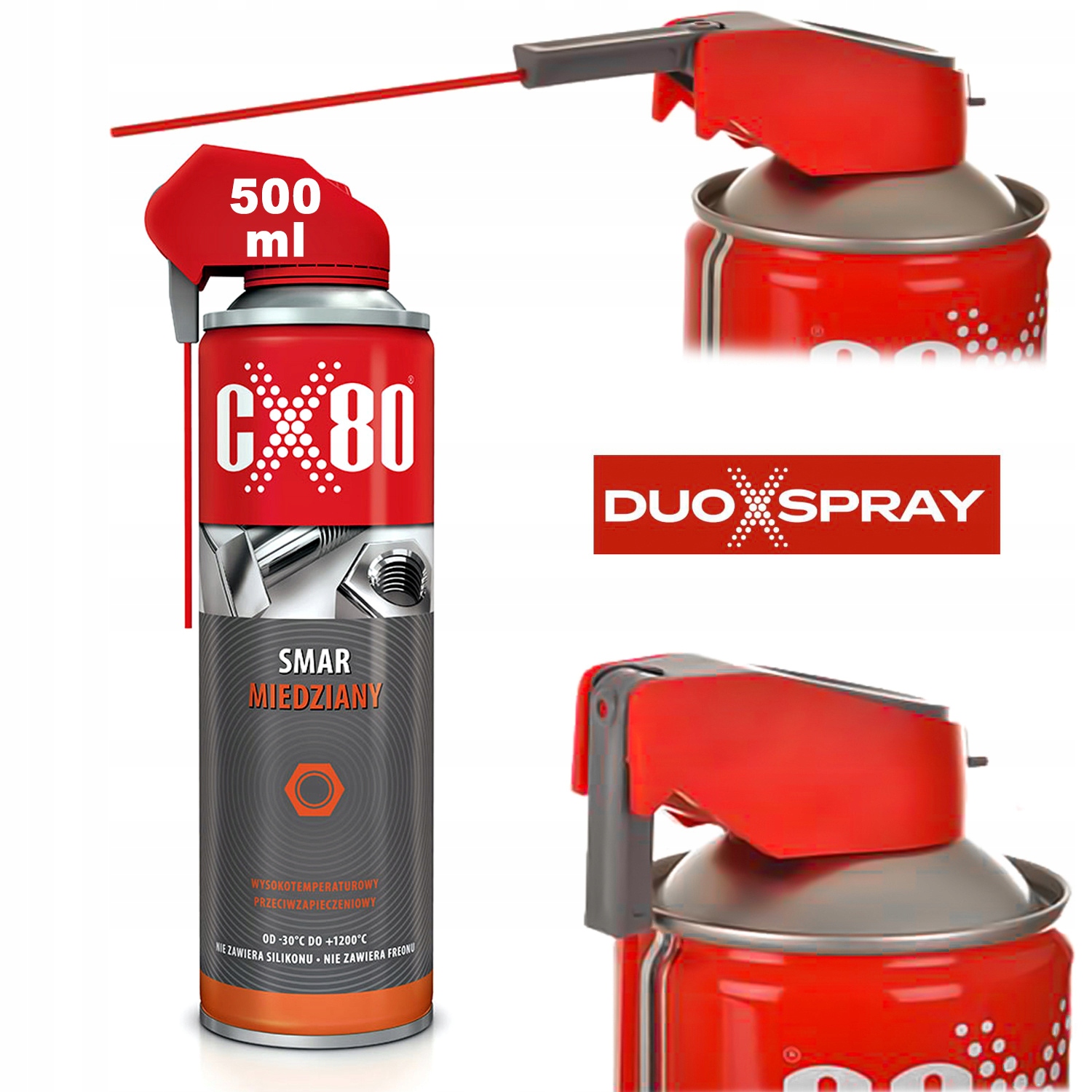 CX80 Smar miedziany Przeciw Zatarciom Zapieczone Śruby Aplikator 500ml