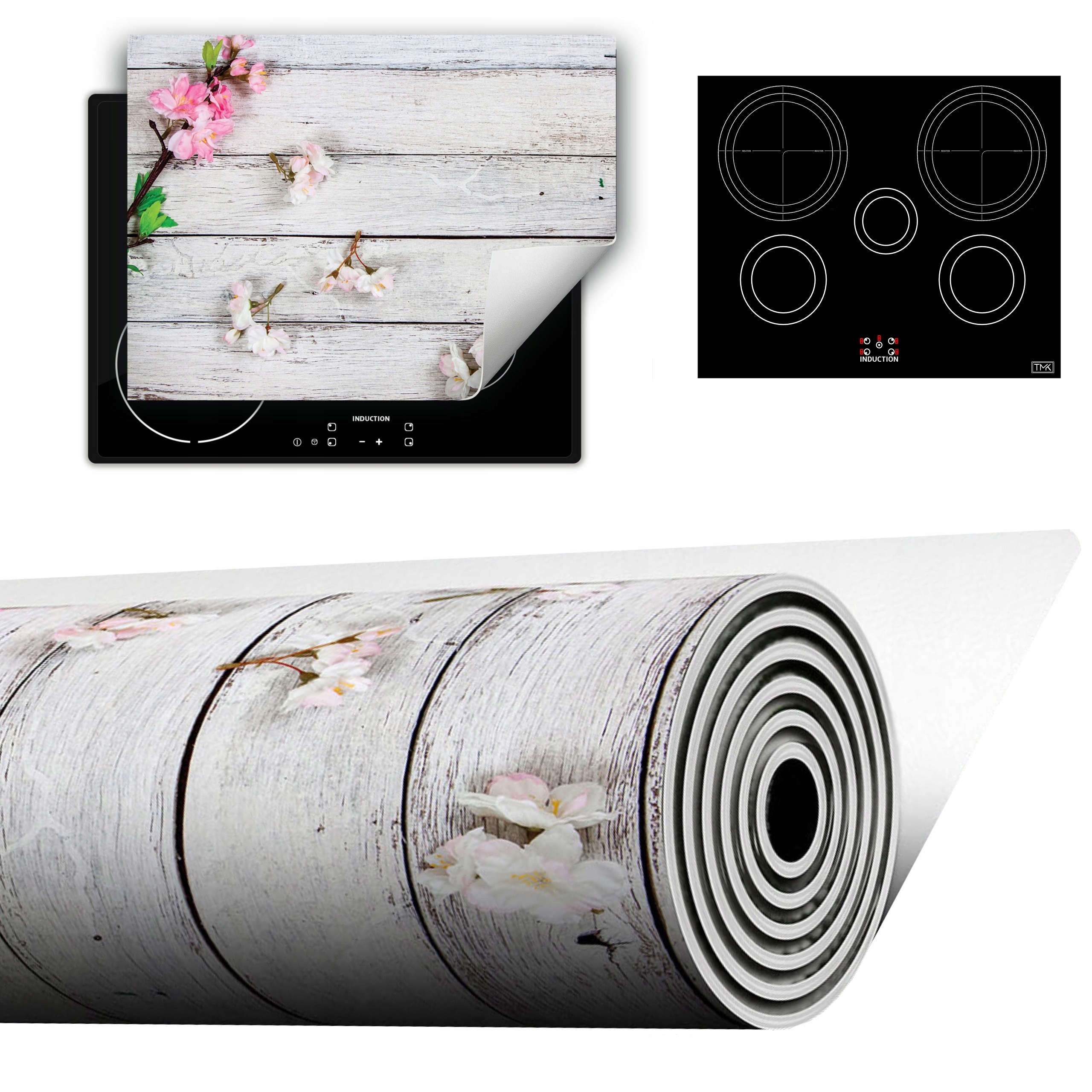 Vinylová Podložka Do Kuchyně Více Místa 70x52 Květiny dřevo