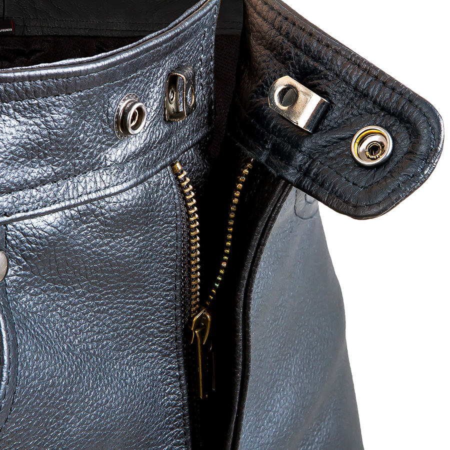 SPODNIE MOTOCYKLOWE SKÓRZANE OZONE HEAVY BLACK M Model HEAVY