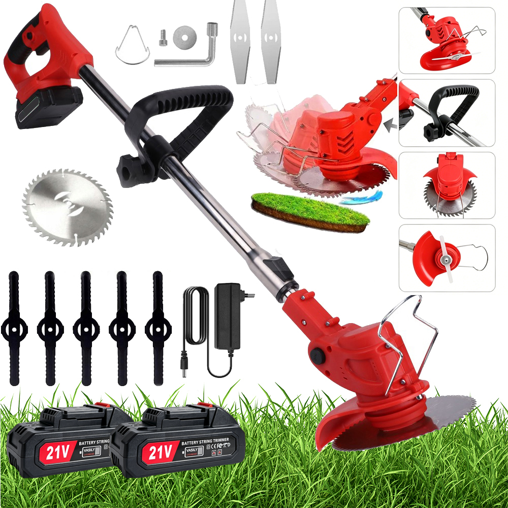 21V Aku Vyžínač Křovinořez 650W Pro Zahradu A Terasu Set
