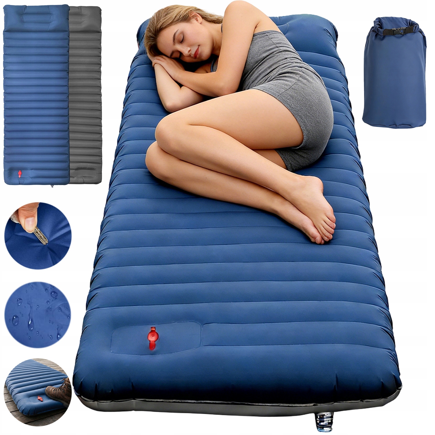 Materac Samopompująca Turystyczny Jednoosobowy Trekkingowy Lekki Mountain