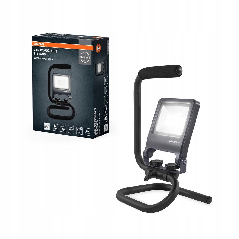 Led venkovní světlomet 20W 4000K 1700lm šedý IP65 pracovní světlo