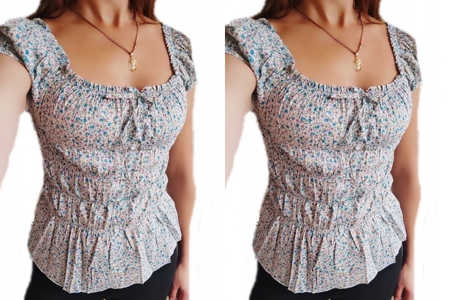 

Wyszczuplający bawełniany gorset w kwiatki 1052#S
