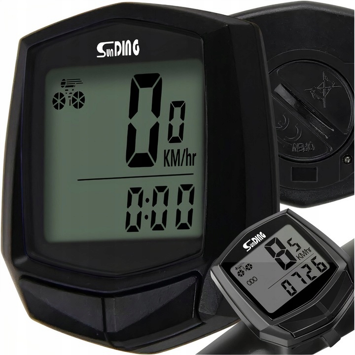 LICZNIK ROWEROWY 13 FUNKCJI LCD DO ROWERU PRĘDKOŚCIOMIERZ IP68 PRZEWODOWY