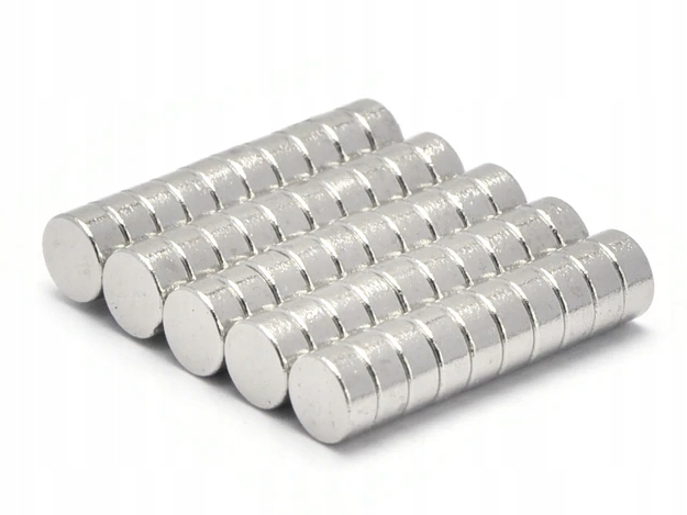 

Magnes Neodymowy Silny Walcowy 4X2 50 Sztuk