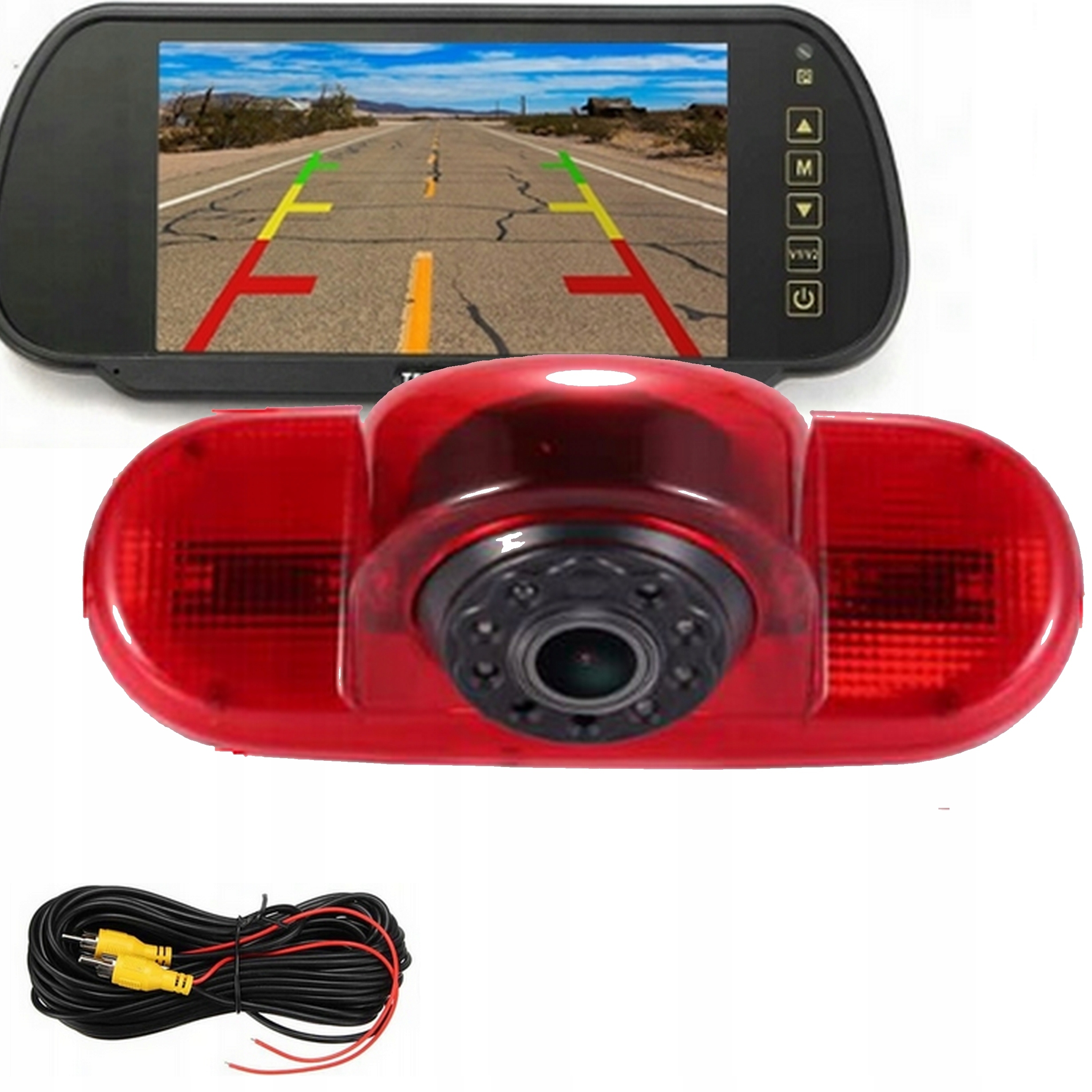 ZESTAW COFANIA STOP Z KAMERĄ REGULOWANY KĄT MONITOR 7' TRAFIC VIVARO COMBO