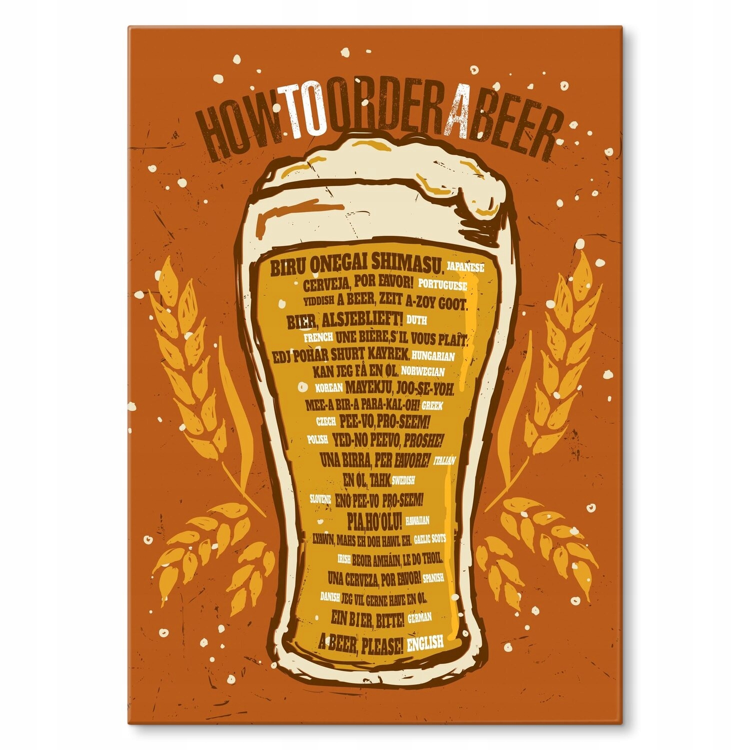 Kovový plakát Order a beer Dárek 30 x 42 cm