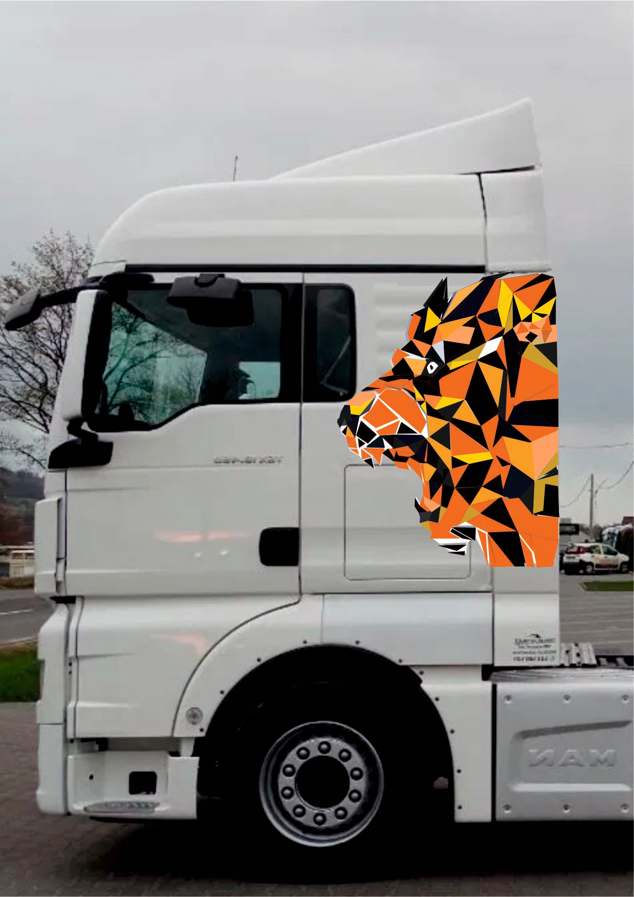Nálepky Man Tgx Tga Hlavy Leva Fólia Poilmer 7-ROČNÁ