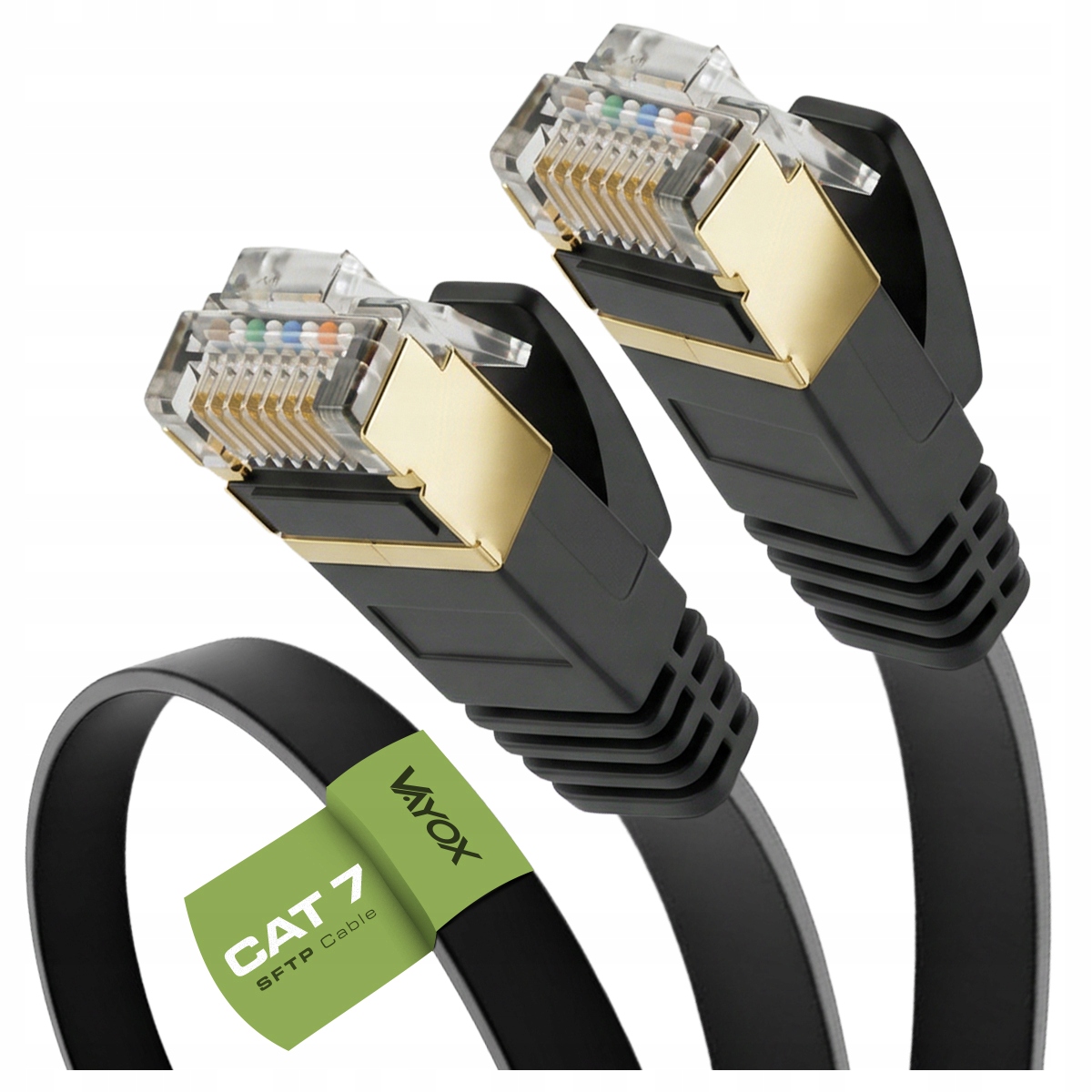 Patchcord Vayox S/FTP 7 RJ45 / RJ45 15 m czarny