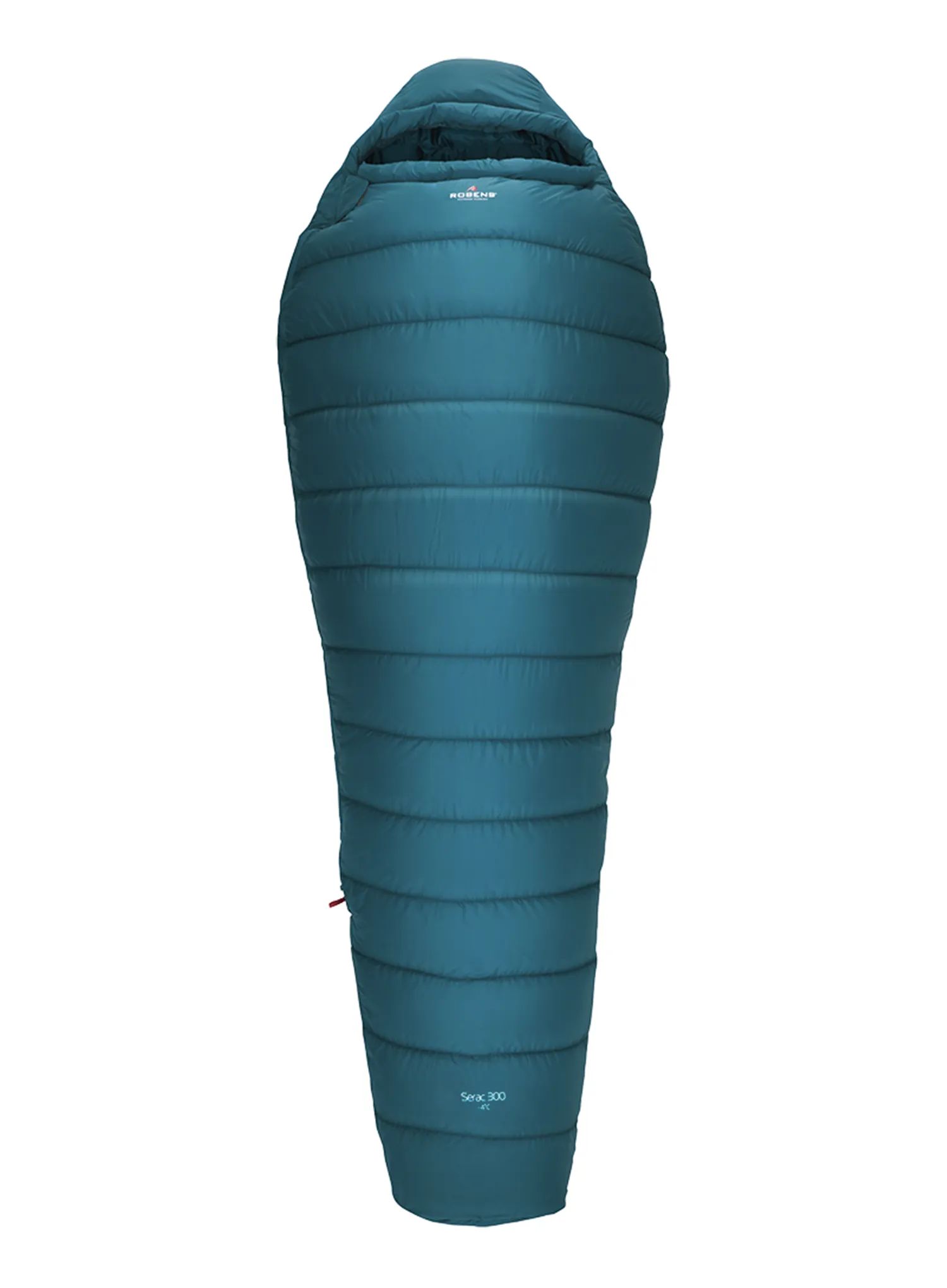 Péřový spací pytel Robens Serac 300 -4C Long (195 cm) tyrkysový, levý