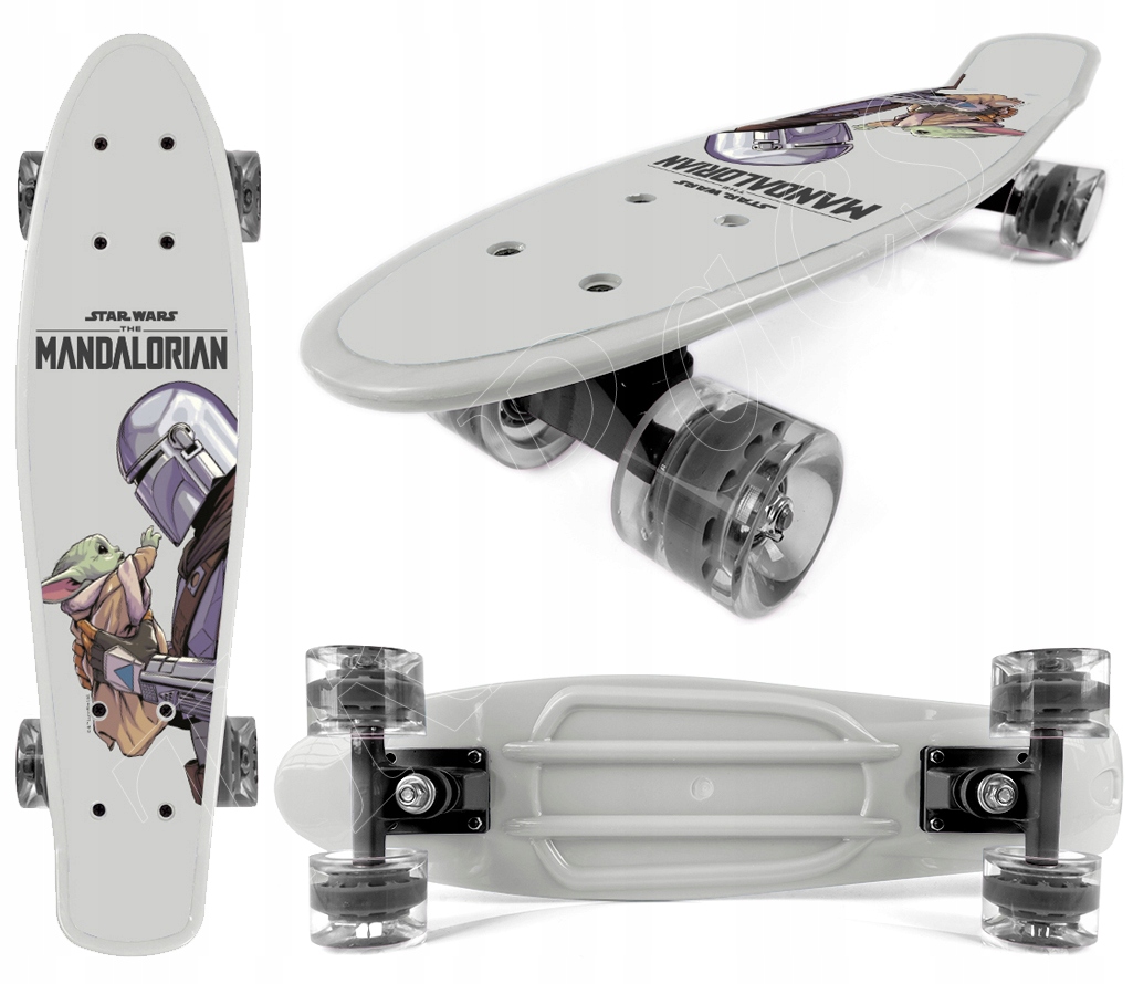 Deskorolka Deska Fiszka Mocna 55cm Mandalorian Star Wars Baby Yoda