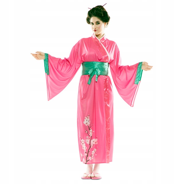 Kostým Růžová Gejša Kimono Japonsko Dálný Východ Převlek Karneval XL