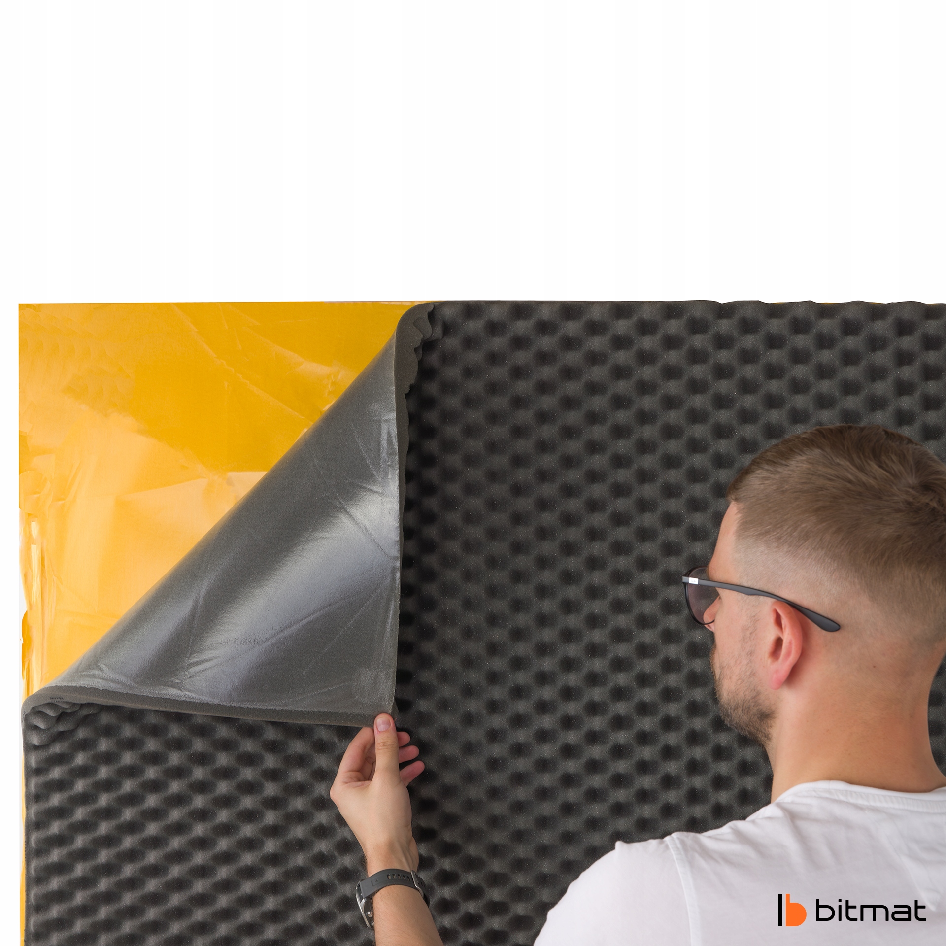 PIANKA AKUSTYCZNA MATA SAMOPRZYLEPNA 200x100 3 cm sinusoidalna gofry panel Marka Bitmat