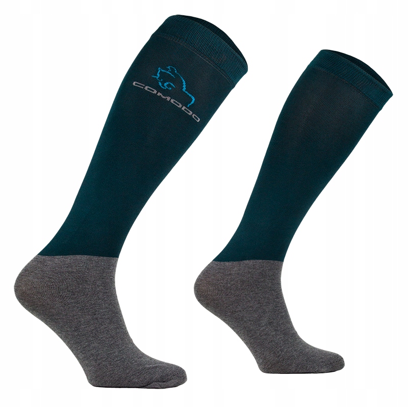 Skarpetki jeździeckie Mondo-calza microfibre ciemnozielone M 39-42