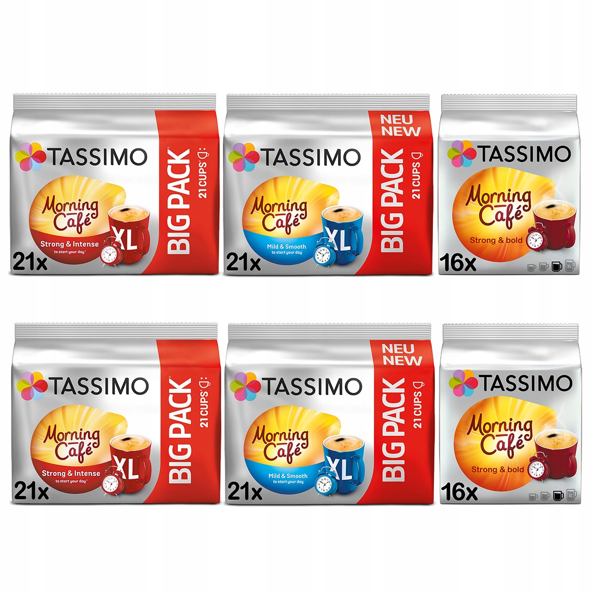 Kapsułki Tassimo Jacobs Morning Cafe czarne kawy 5+1 Gratis! [116 kaw]