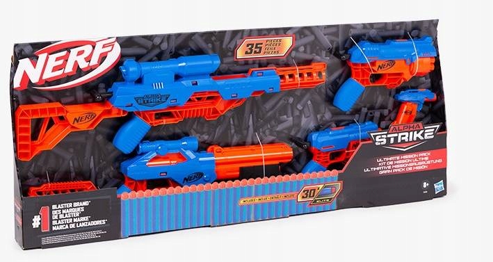 

Nerf Zestaw Alpha 5W1 5 Wyrzutni 30 Strzałek