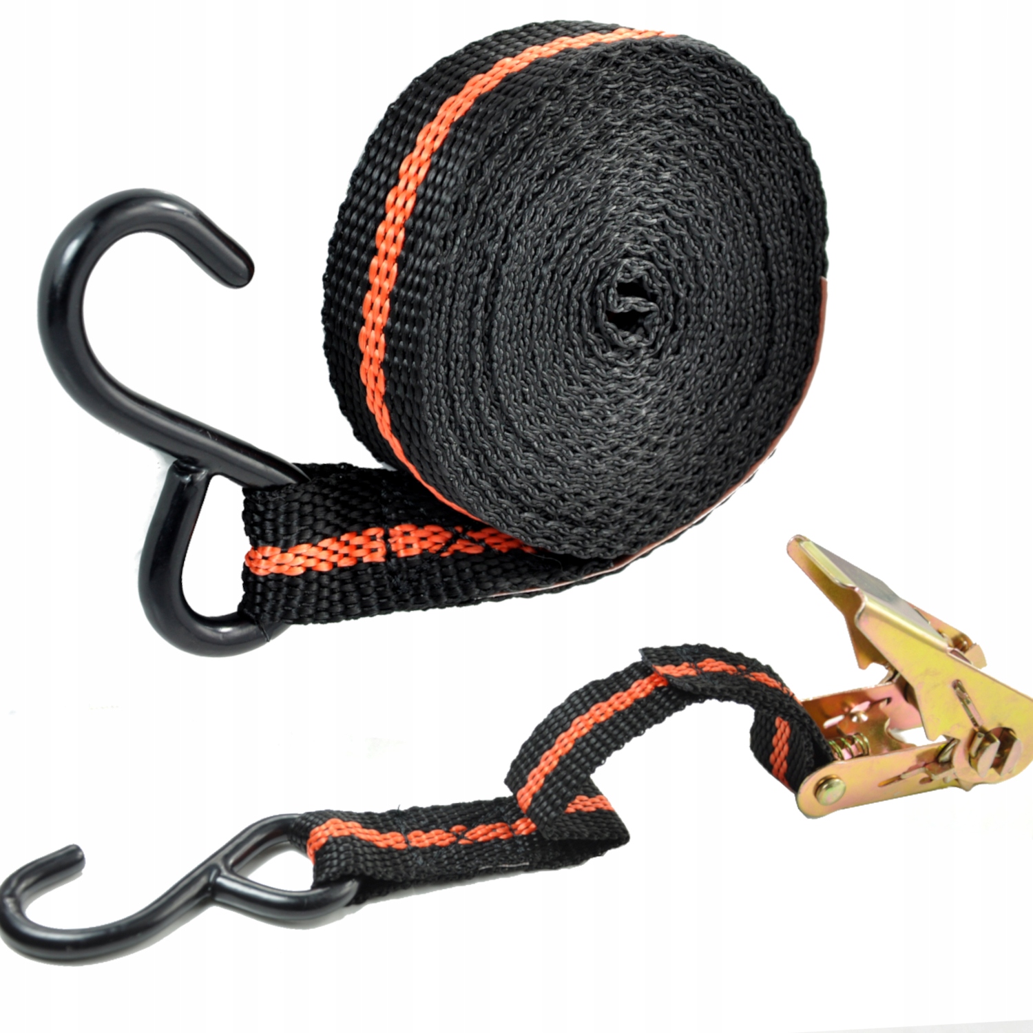 Pasy transportowe 25 mm x 5 m z zapadką i hakiem Mocujące Z Napinaczem