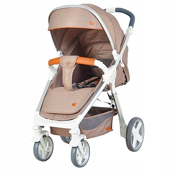 Quatro Wózek spacerowy Tommy stelaż Al duże koła rozkładane siedzisko Beige