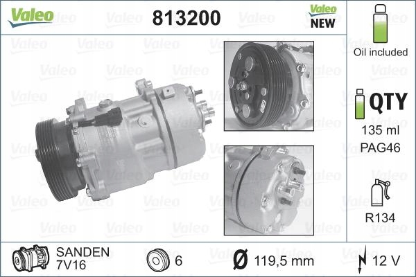 valeo 813200 Компрессор кондиционера,