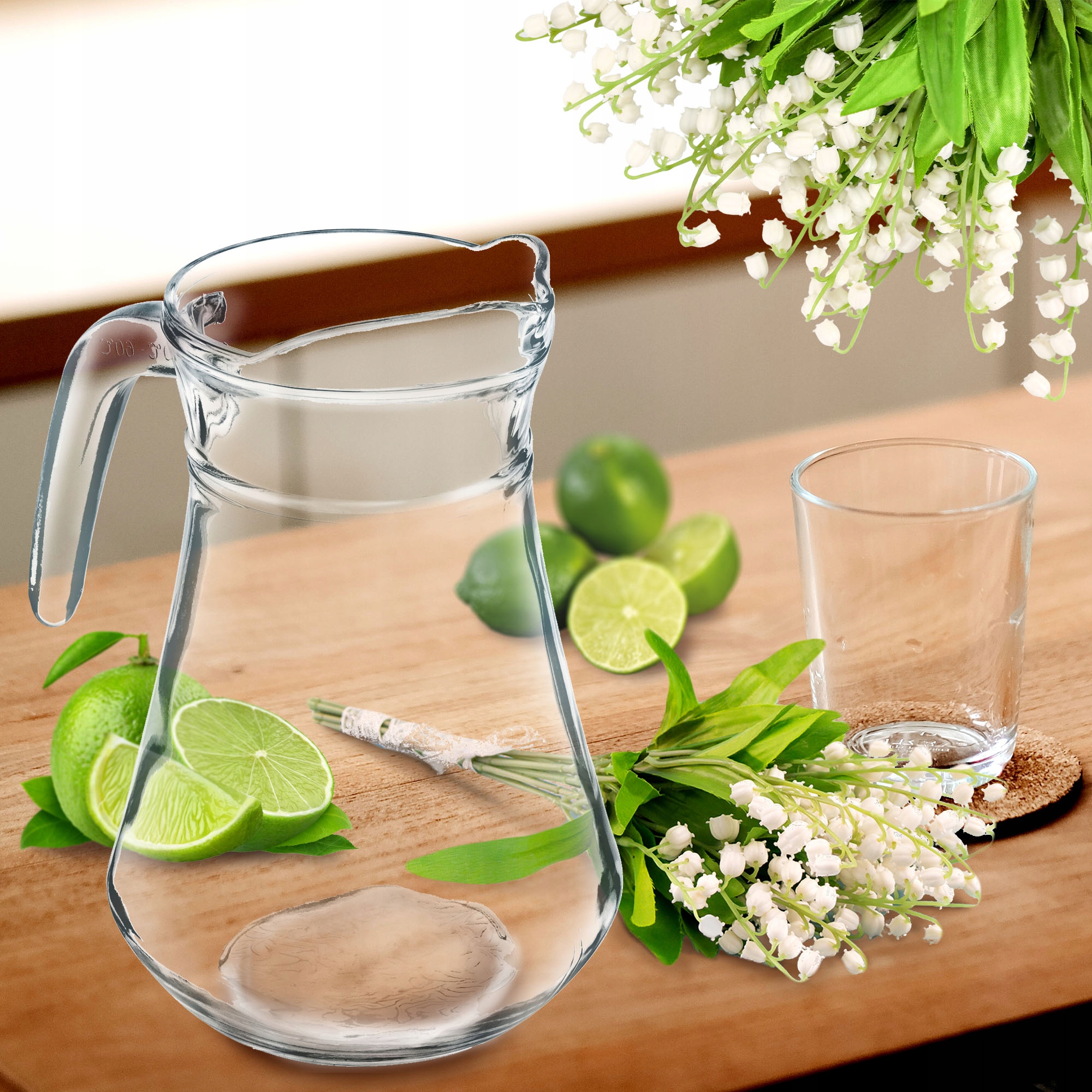 DZBANEK SZKLANY KARAFKA NA WODĘ SOK LEMONIADĘ DO NAPOJÓW WODY 1,4L Pojemność 1.4 l