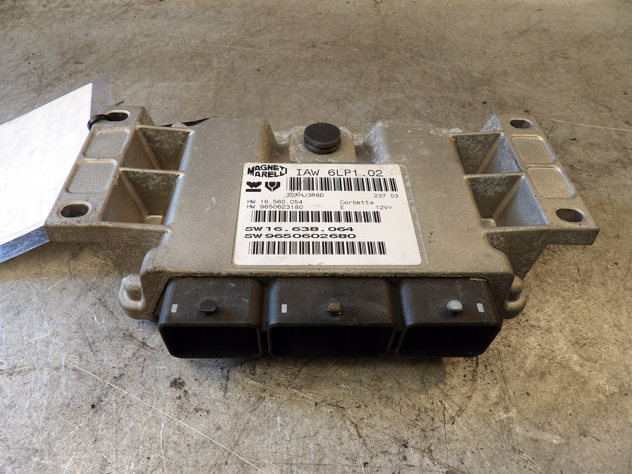 Peugeot 307 computer, control unit 9650602680 IAW6LP1.02 16.638.064