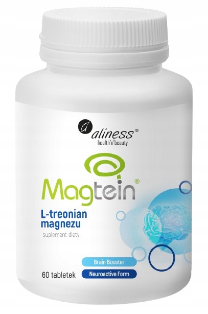 Aliness L-Treonian magnezu 72 mg Magtein 60 tabletek Mięśnie Układ nerwowy