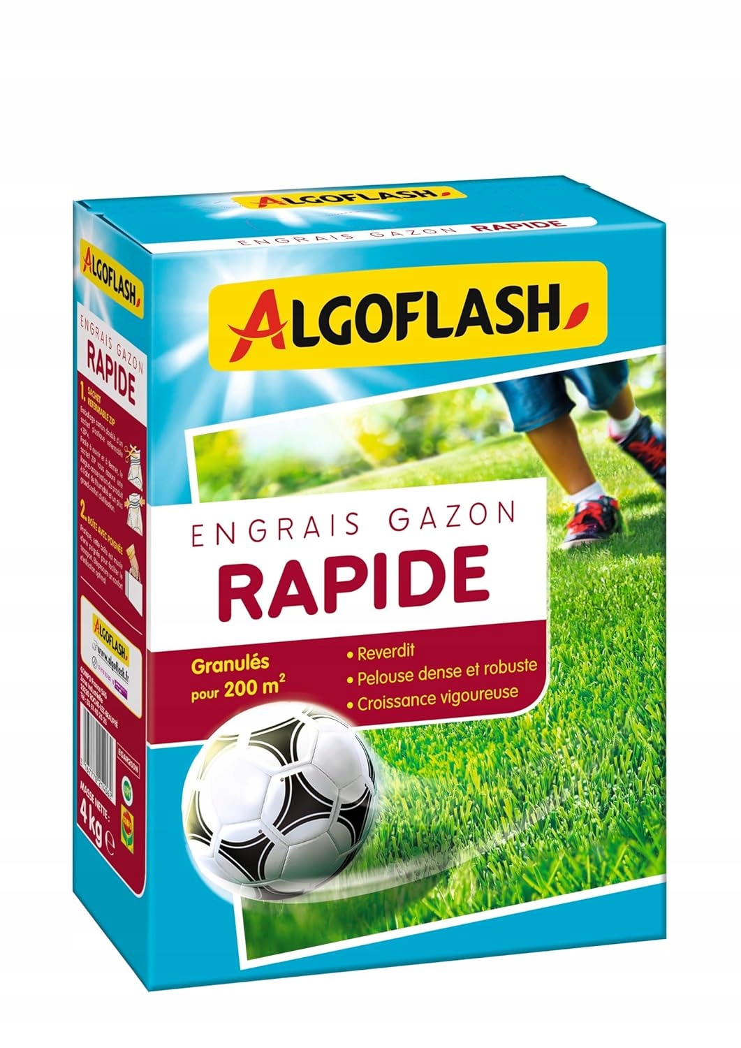 Algoflash Hnojivo pro trávníky s rychlým účinkem a intenzivním růstem až do 200 m²