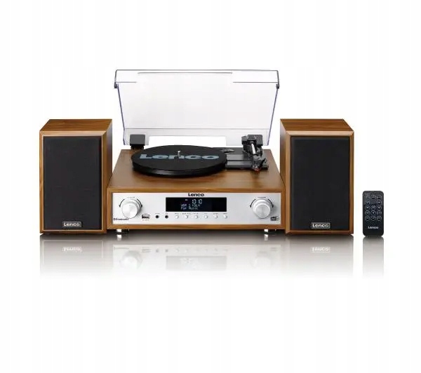 Lenco MC-160WD Manualny Napęd paskowy Przedwzmacniacz Bluetooth Drewno