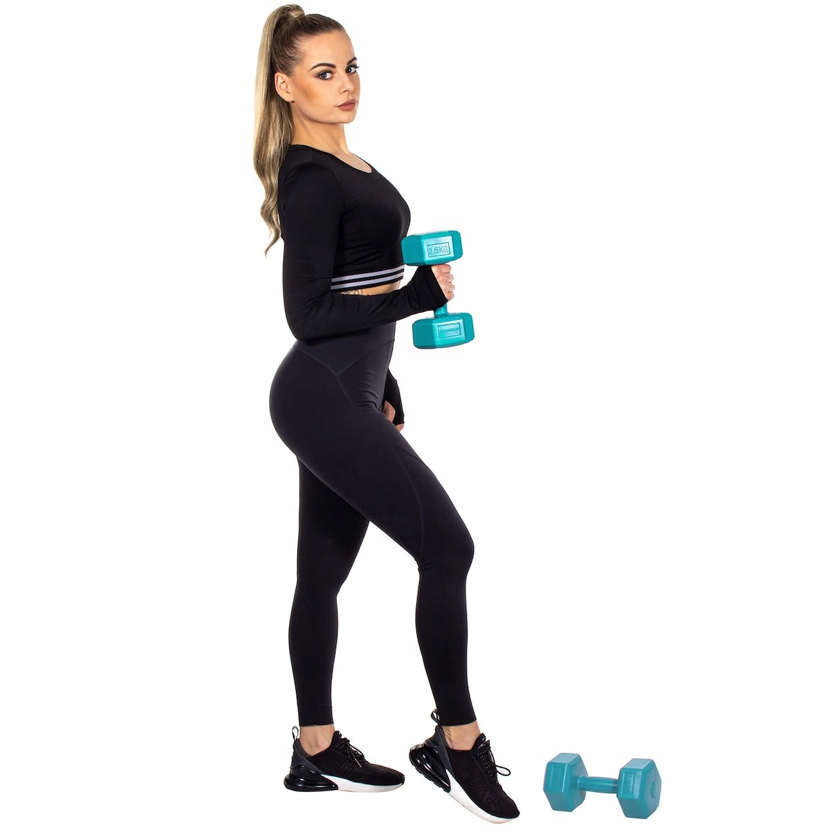 HANTLE 2x2,5kg ZESTAW CIĘŻARKI HANTELKI DO ĆWICZEŃ W DOMU HEKSAGONALNE Liczba sztuk w zestawie 2