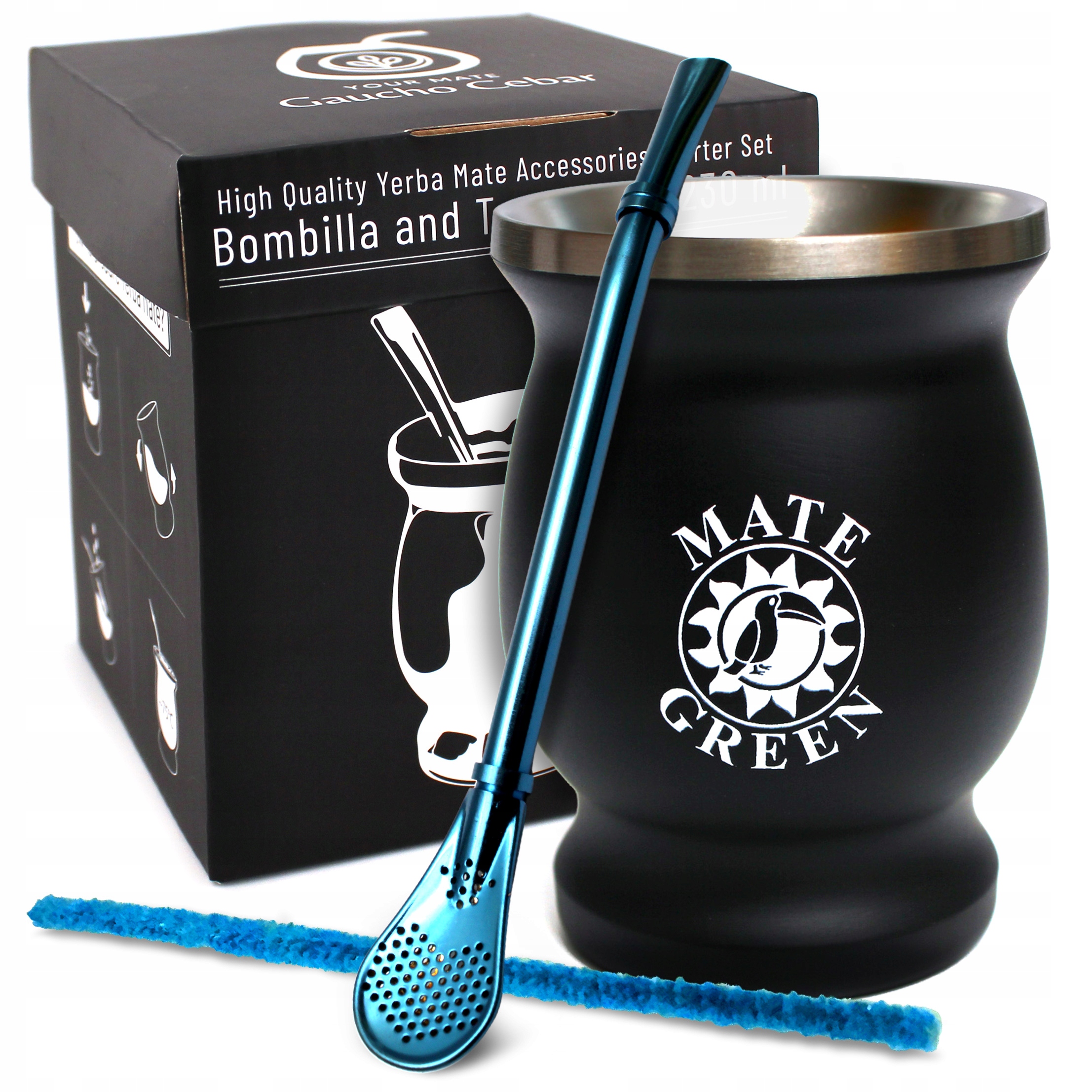 Originální sada pro yerba maté od Gaucho Cebar termo matero bombilla