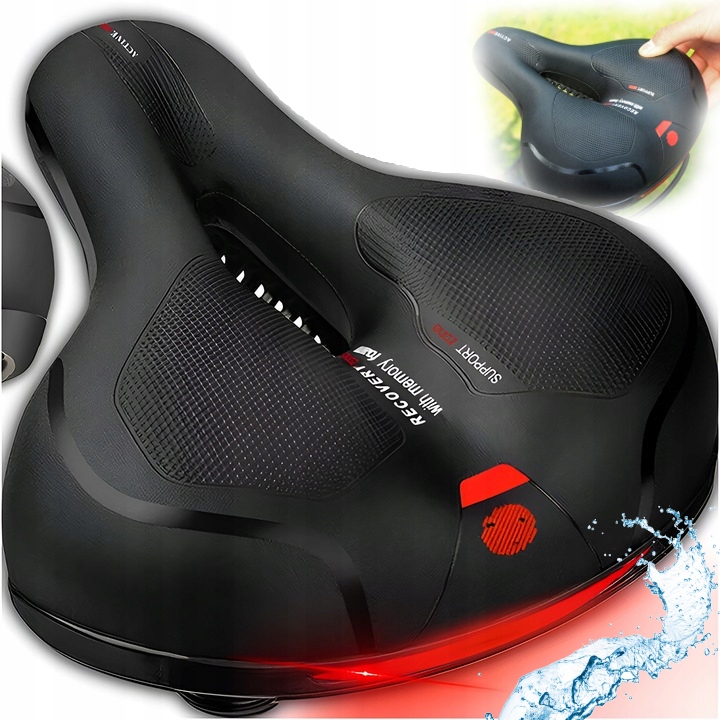 Siodełko Rowerowe Siodło Miękkie Szerokie Wentylacja Premium Sport