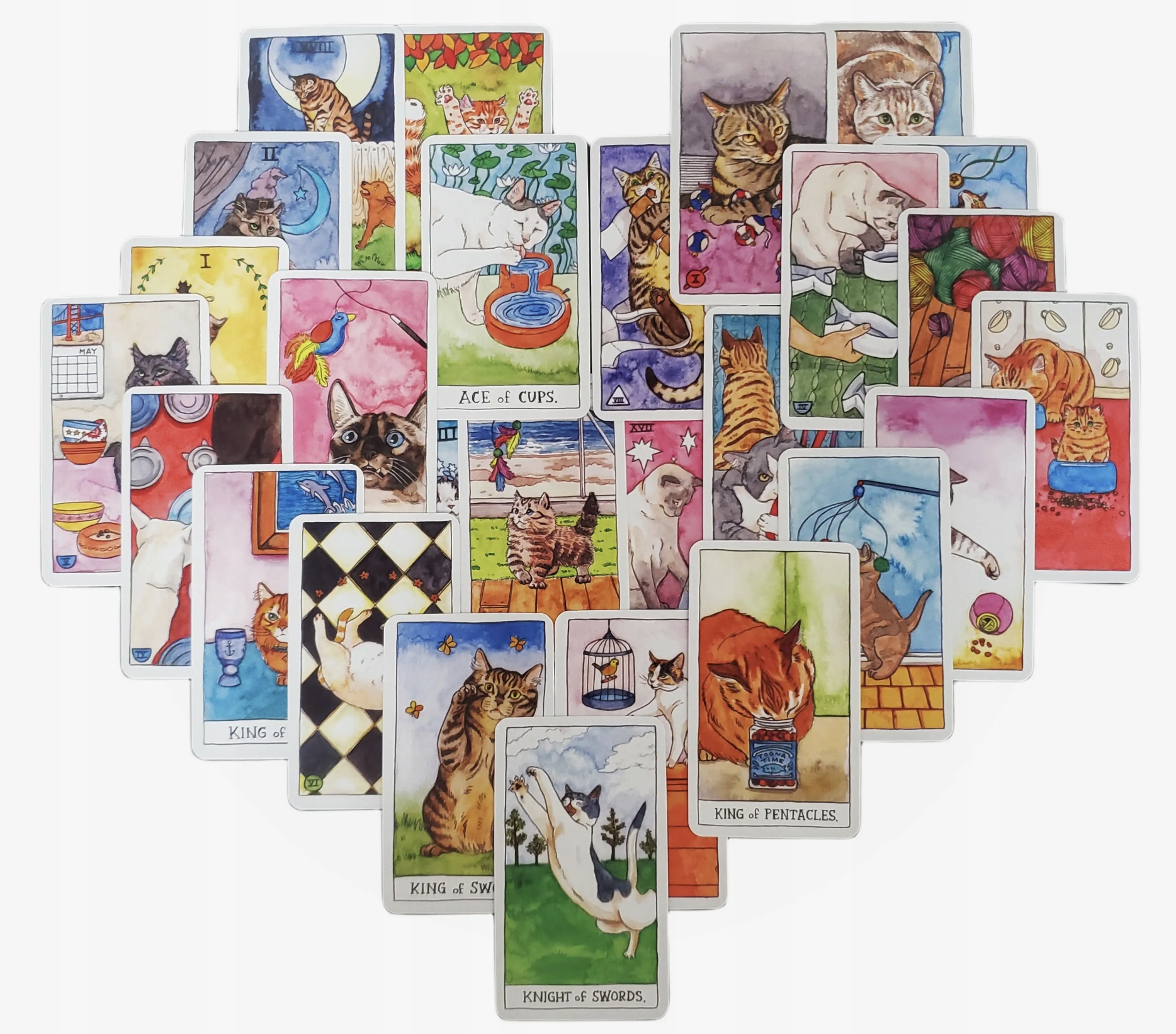 KARTY TAROTA KOTY, ORIGINALNY KARTY TAROTA MEGAN KOTT, CAT TAROT CARDS Stan opakowania oryginalne