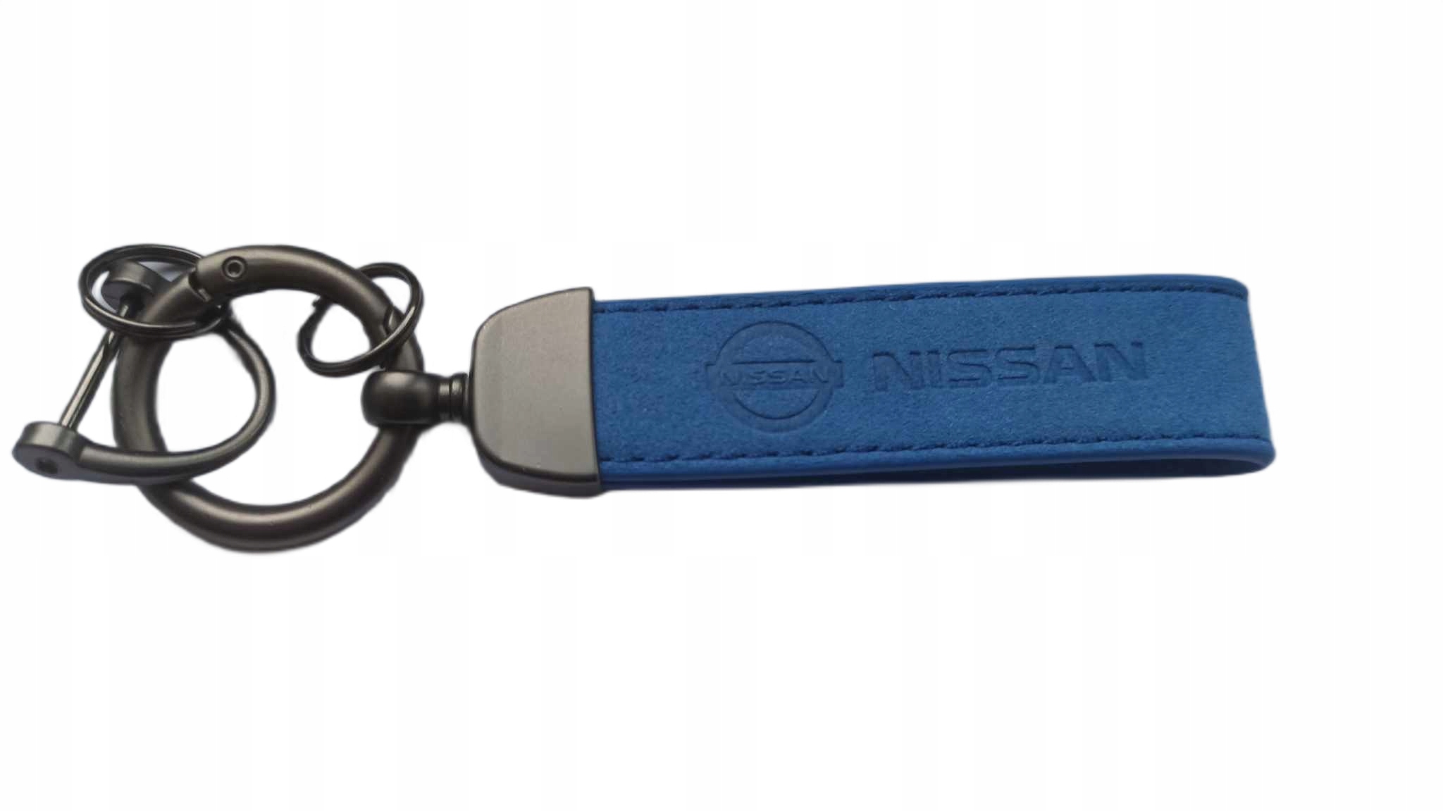 Nissan Brelok Breloczek Skóra Alcantara Niebieski