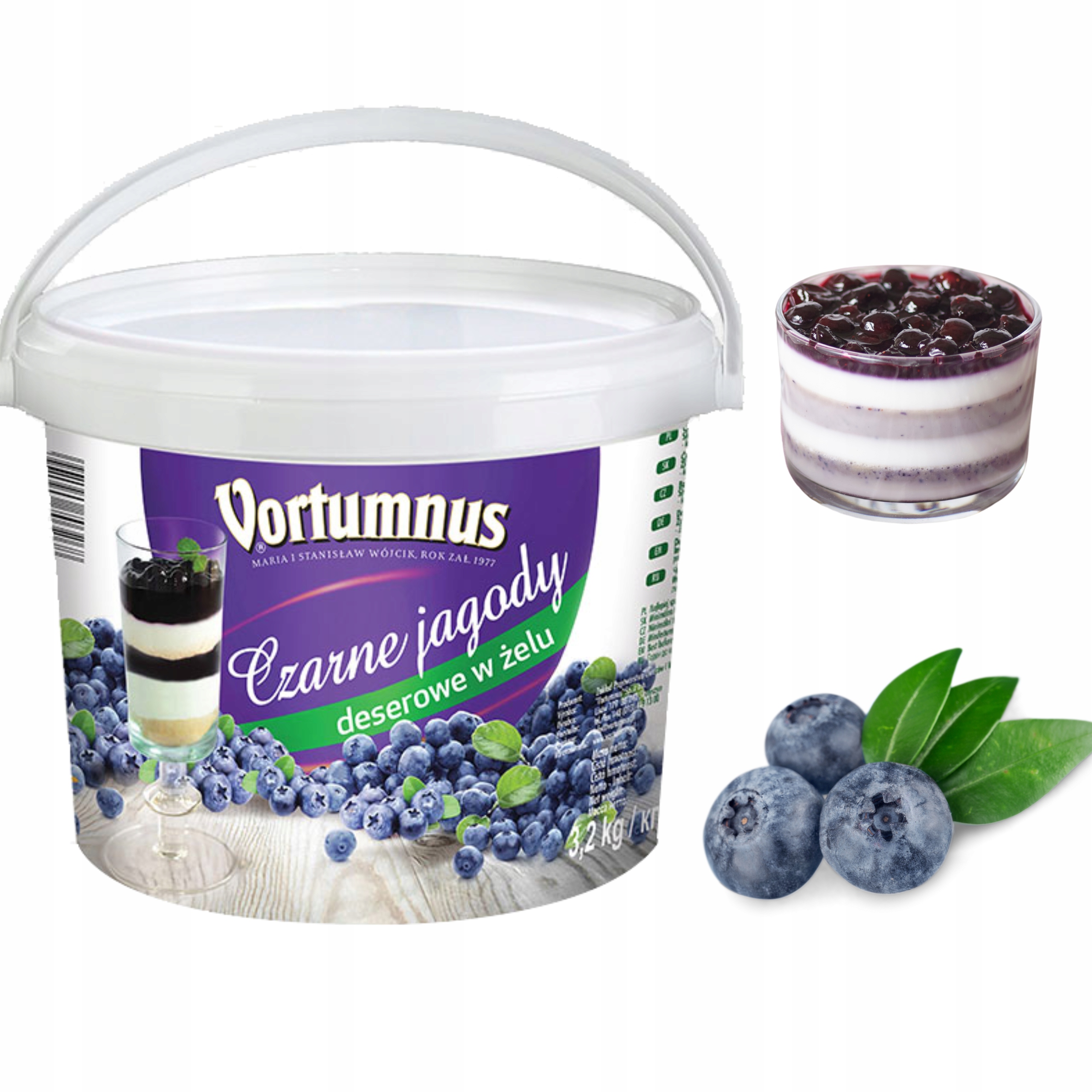 Czarne Jagody deserowe Frużelina 50% 3,2kg