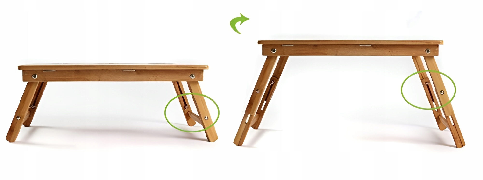 STOLIK POD LAPTOPA PODSTAWKA BAMBUSOWA DO ŁÓŻKA TACA ROZKŁADANY REGULOWANY Maksymalna przekątna ekranu 17