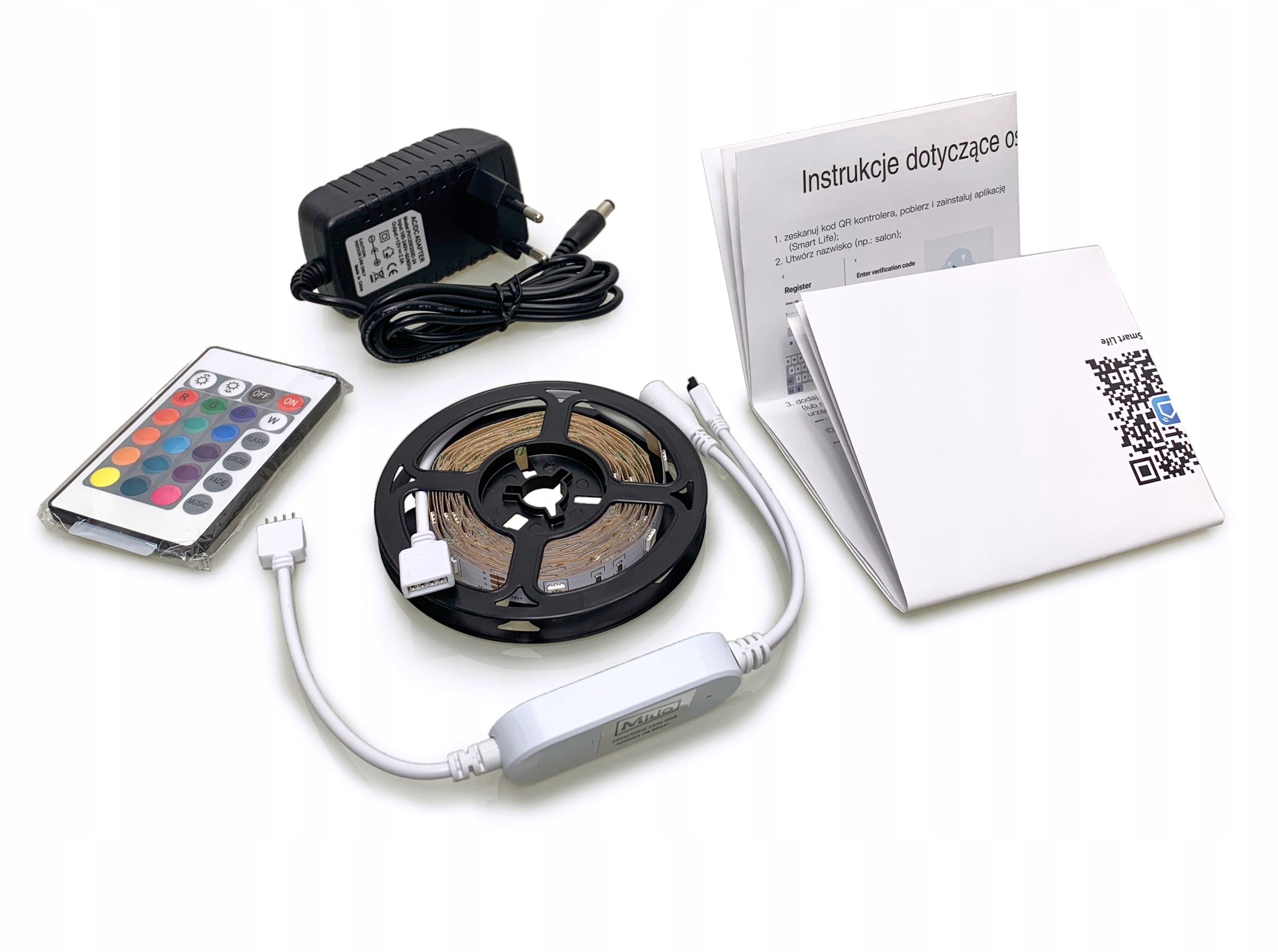 Taśma LED RGB Z PILOTEM WiFi Bluetooth TUYA 5m 23W Marka Berge