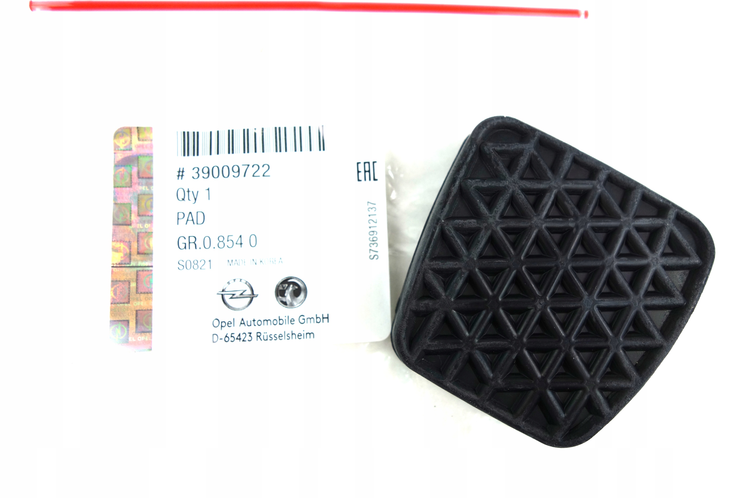 NAKŁADKI PEDAŁÓW SPRZĘGŁO / HAMULEC OPEL ASTRA K Producent części Opel OE