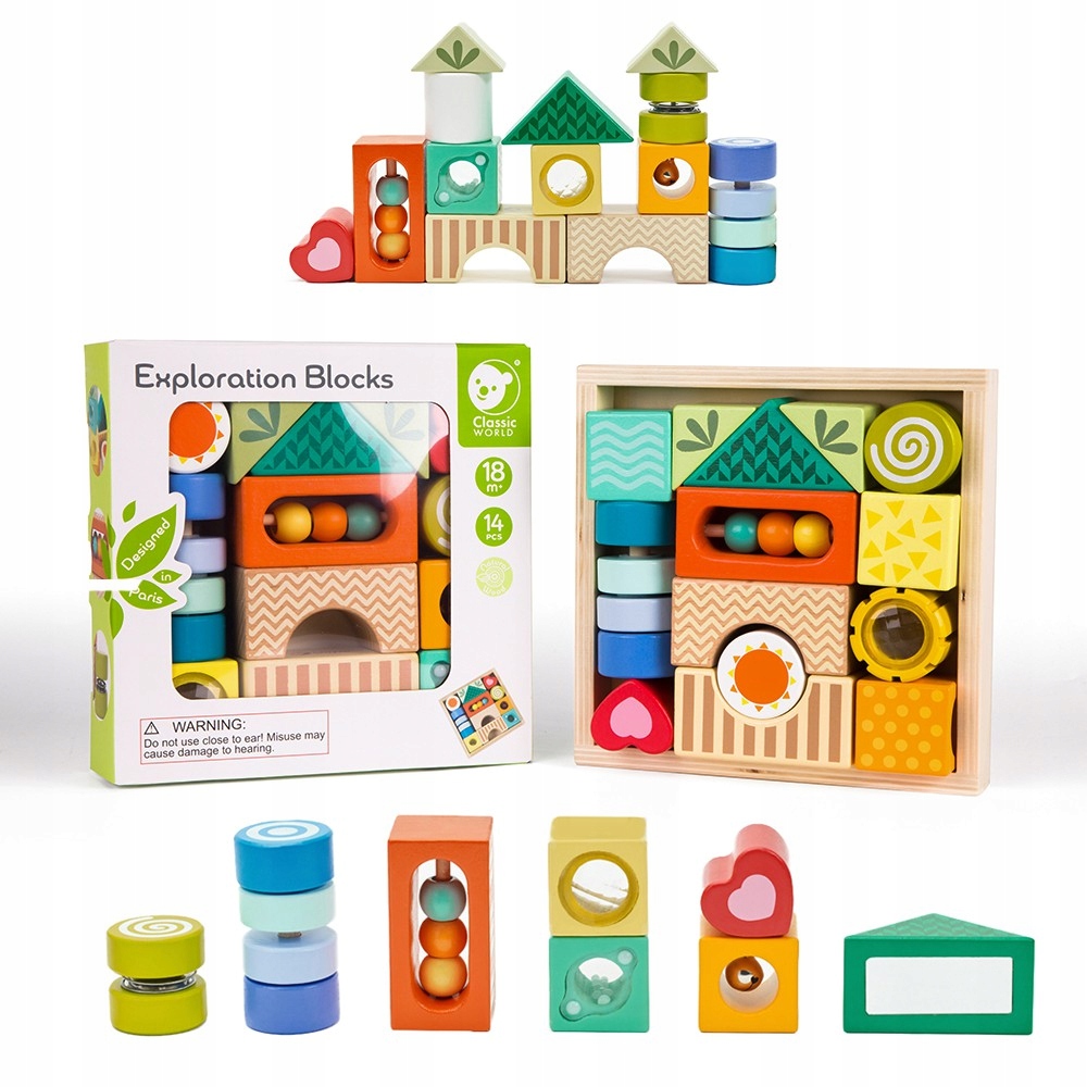 

Klocki Sensoryczne Montessori 7 Fun Classic World