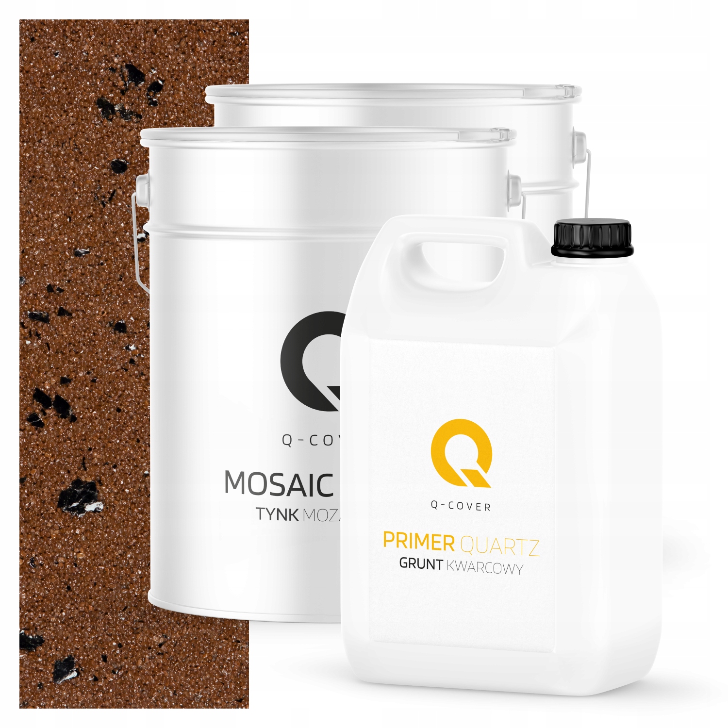 Mozaiková Omítka Hnědá S Černou Mikou M94 Pryskyřičná Ozdobná 2x 12,5KG Zemina