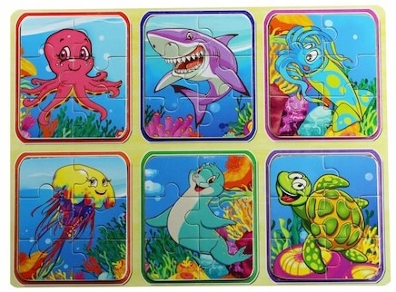 

Edukacyjne Duże Puzzle Drewniane 6 Układanek
