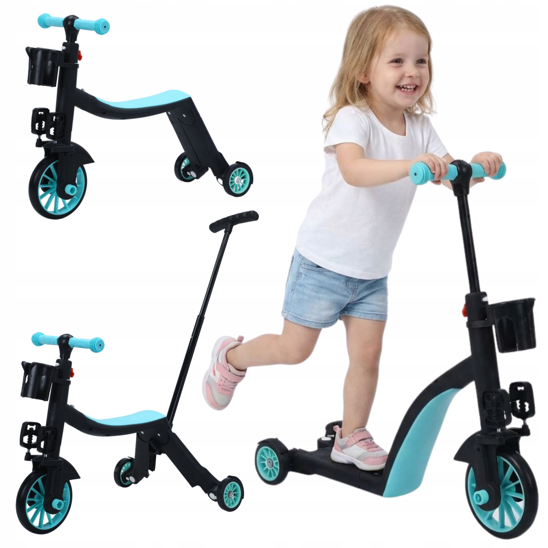 Rowerek Biegowy rower trójkołowy Hulajnoga trójkołowa balansowa 8w1