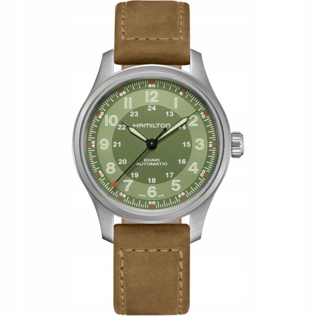 Zegarek męski Hamilton H70545560 Khaki Field Titanium Automatic na pasku