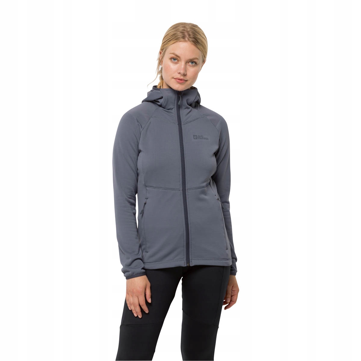 Bluza polarowa damska Jack Wolfskin Kolbenberg Hooded Fz W dolphin S